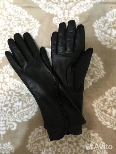 Перчатки женские кожаные новые