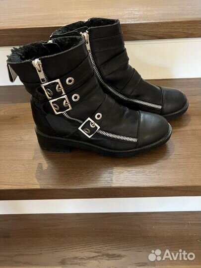 Сапоги зимние натуральная кожа Zara 36