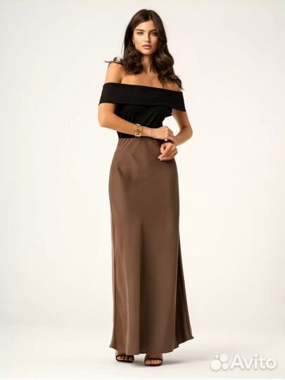 Юбка длинная шелковая