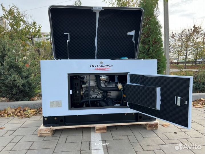 Дизельный генератор 13 kW G-power трехфазный водян