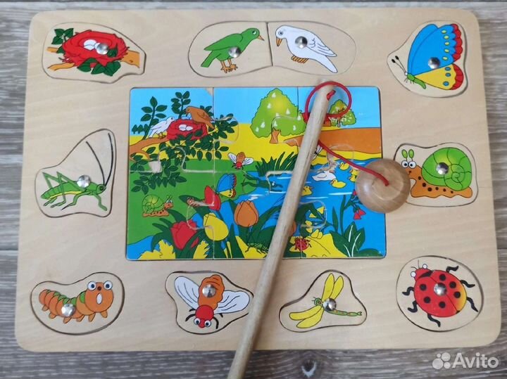 Деревянные пазлы вкладыши