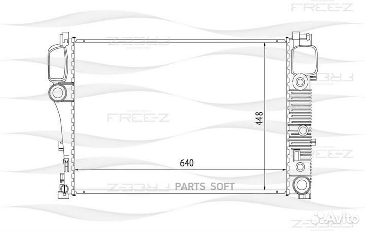 Радиатор охлаждения mercedes W221 05- 2215000003