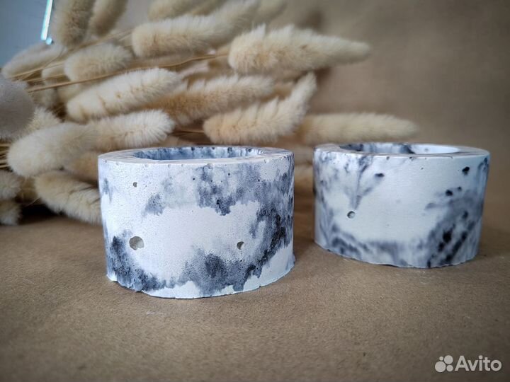 Бетонный подсвечник 