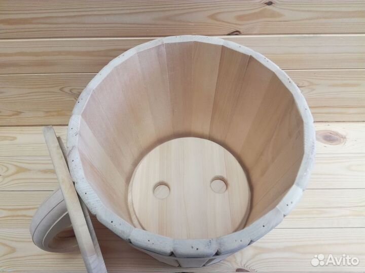 Кадка кедровая с гнетом и крышкой 10 л