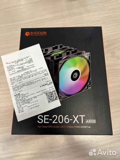 Охлаждение для процессора два вентилятора argb