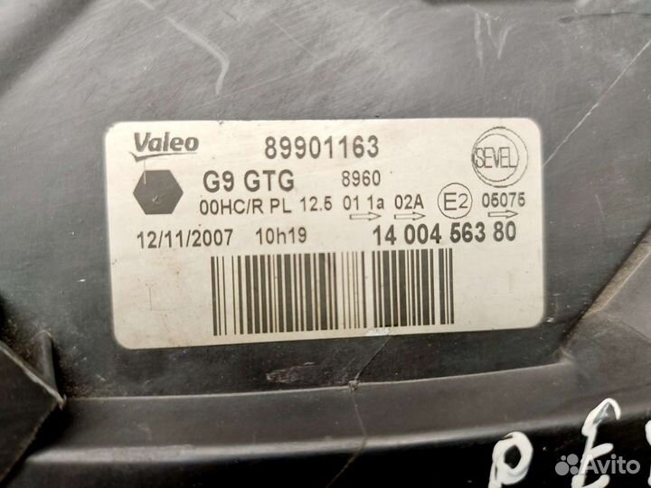 Фара левая Fiat Scudo 2007-2016