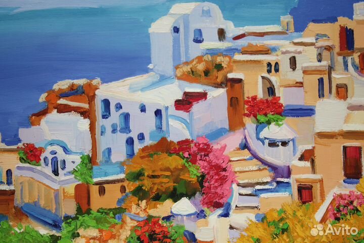 Картина маслом Летний пейзаж холст 60.5х45 см