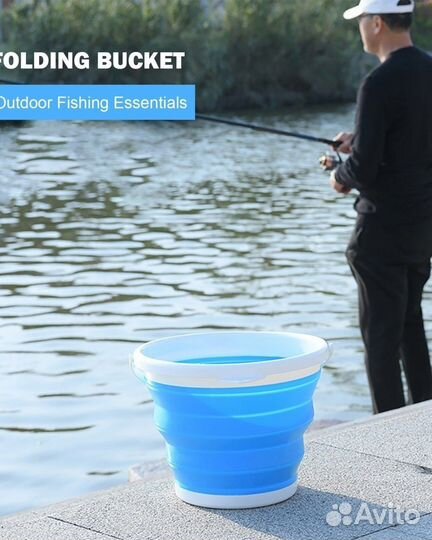 Ведро складное силиконовое,хозяйственное