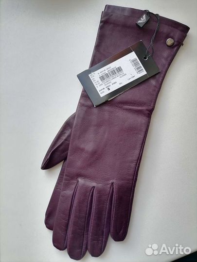 Перчатки кожаные E. Armani S