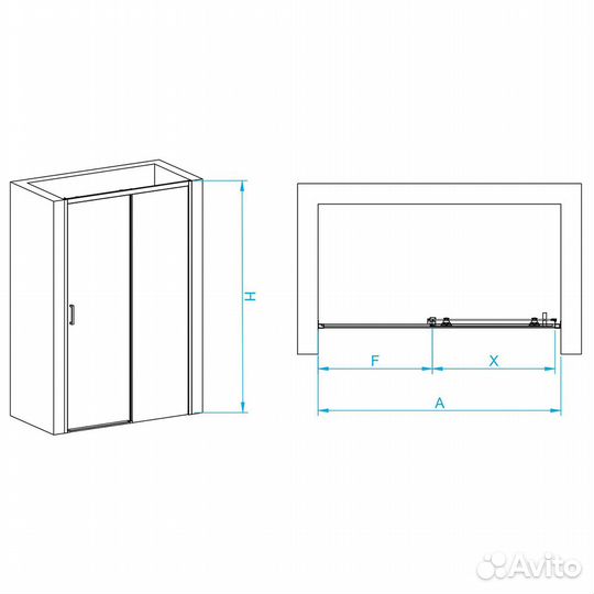 Душевая дверь RGW Passage PA-017B 160 стекло прозрачное/профиль черный
