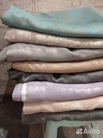 Шторы готовые 2шт новые, шторы мрамор,тюль мрамор