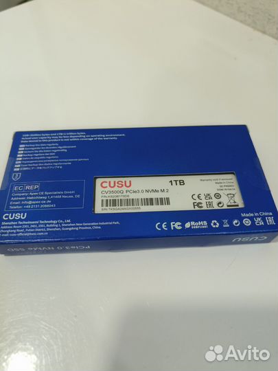 Твердотельный накопитель cusu M.2 nvme 1 тб