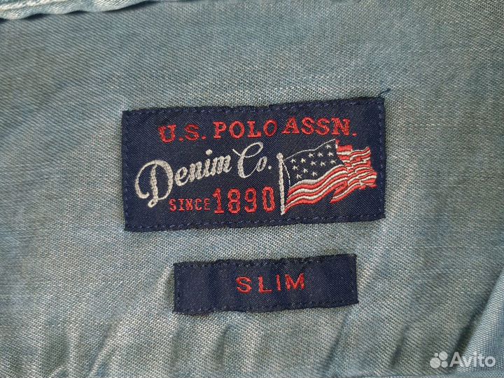 Us polo assn мужская джинсовая рубашка