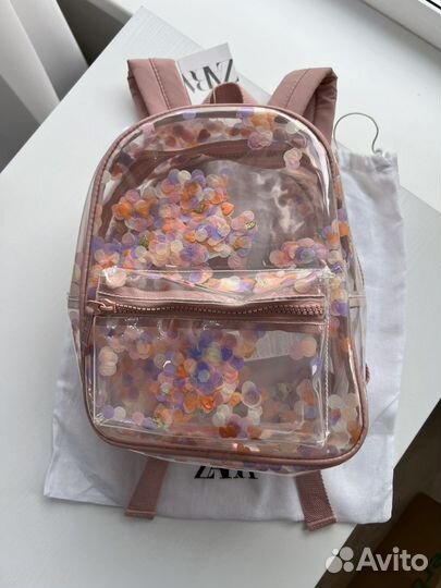 Рюкзак детский для девочки виниловый zara kids