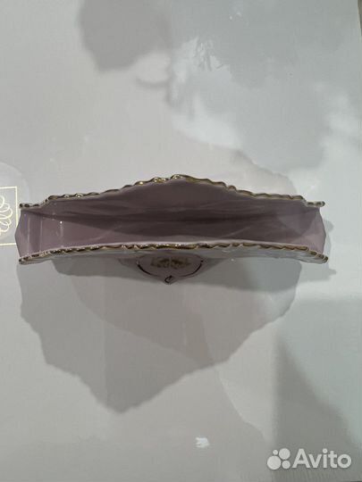 Салфетница розовый фарфор