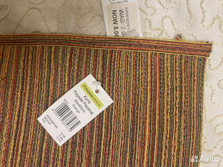 Сервировочные салфетки 7шт оранжевые термостойкие