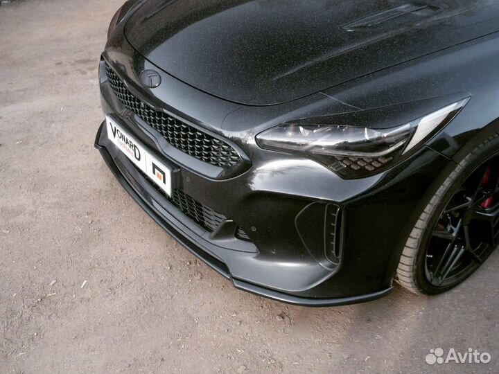 Сплиттер переднего бампера KIA Stinger 1 GT / GT-line - под покраску