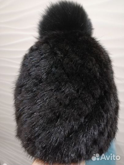 Шапка женская вязаная норка