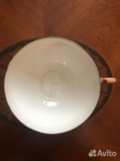 Чашка чайная 40-е г. Япония чайная пара Литофания