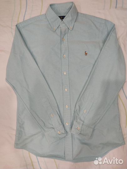 Рубашка polo ralph lauren голубая