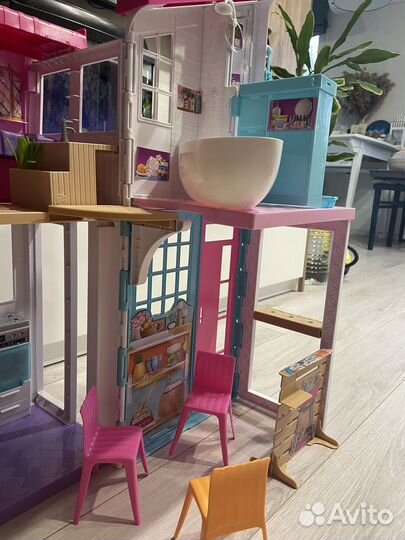 Кукольный домик для барби с мебелью