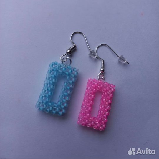 Сережки из бисера