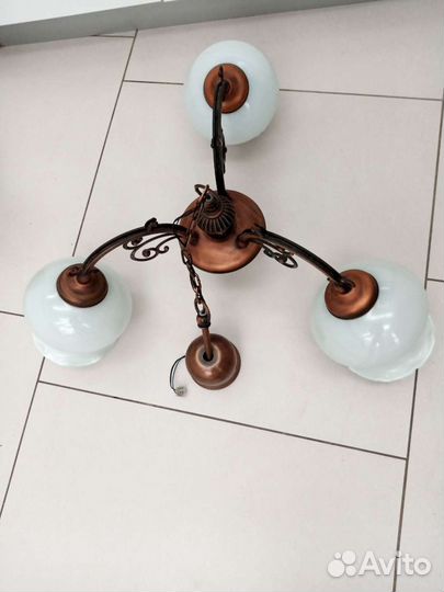 Люстра СССР - шикарная, бронза