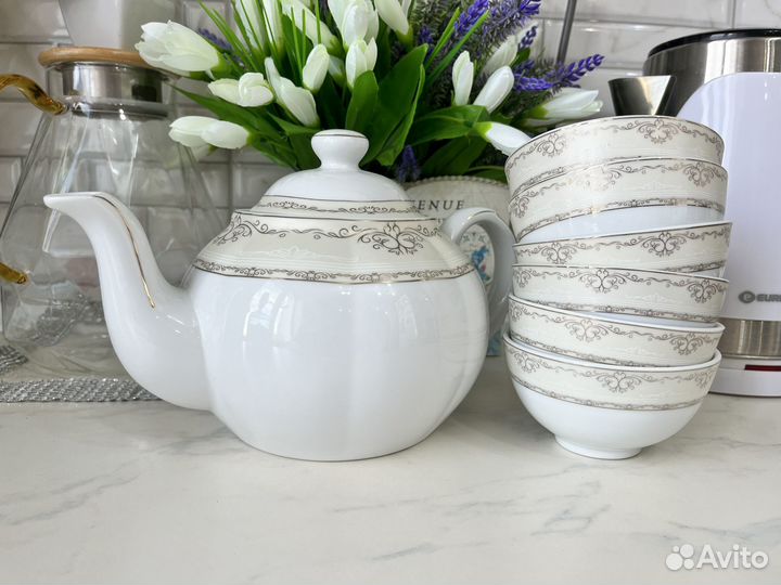 Чайник заварочный +пиалки