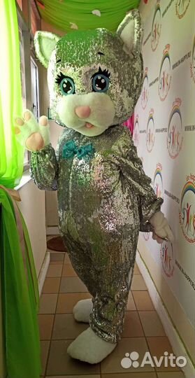 Ростовая голова Котика и Мишки пайетка