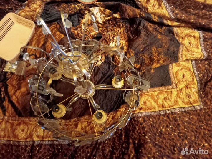 Люстра потолочная бу хрустальная