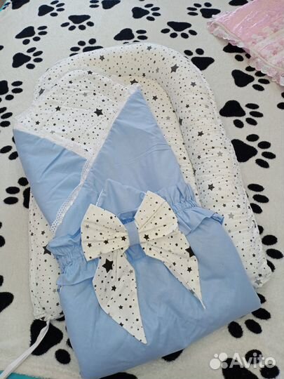 Конверт на выписку + кокон+ костюмчик осень-весна