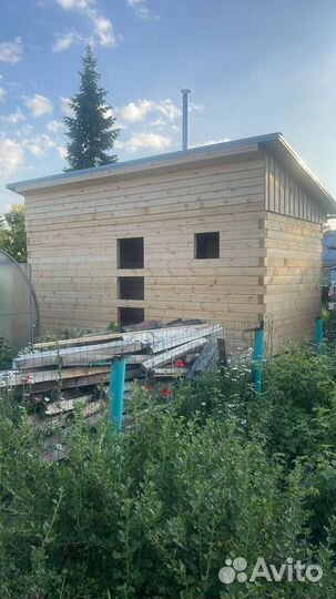 Баня 3х6 из бруса 150х100,под усадку