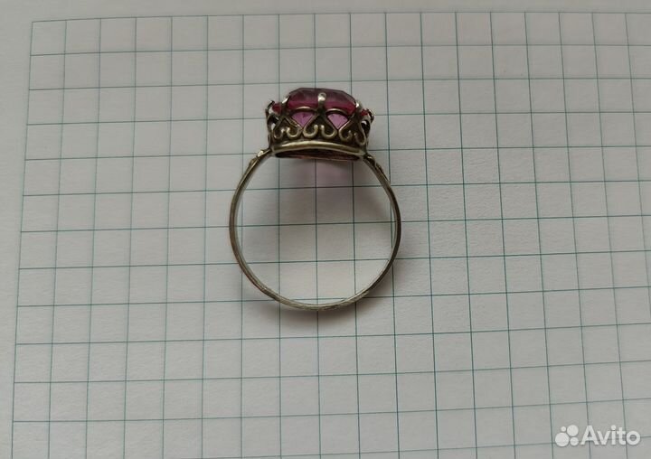 Старинное серебряное кольцо Красота