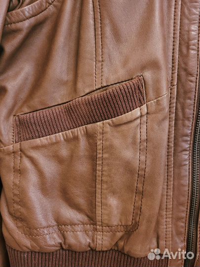 Куртка кожаная женская размер 46