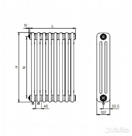 Радиатор отопления Rifar TUB 3057-22-DV1