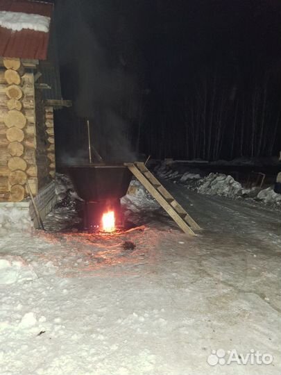 Банный чан на дровах