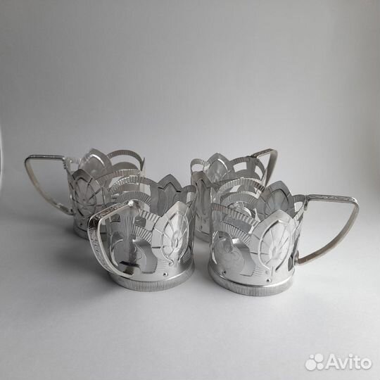 Подстаканники СССР, 4 штуки