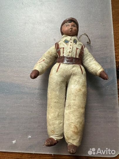 Старинные ватные елочные игрушки