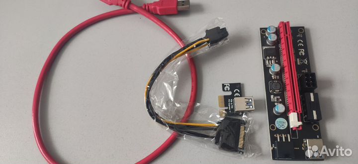 Райзер универсальный VER009S 6-pin molex и SATA