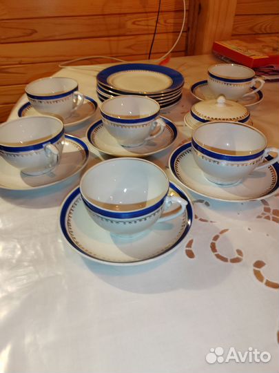 Сервиз на 6 персон. Старая Барановка 50 годы