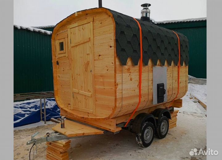 Баня бочка квадро каркасная под ключ от производит
