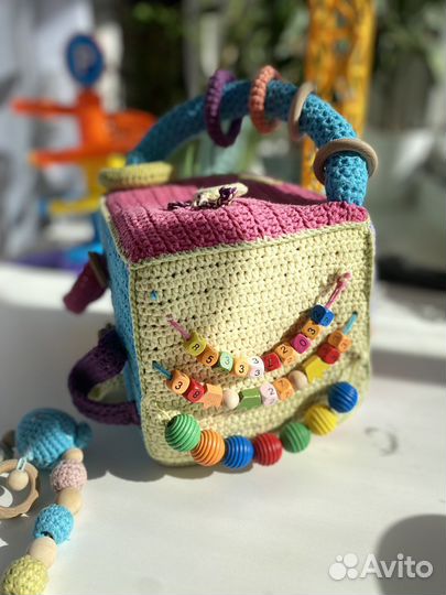 Бизикуб мягкий вязаный