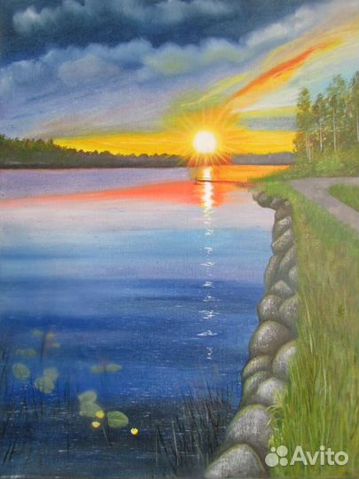 Картина рукописная маслом на холсте