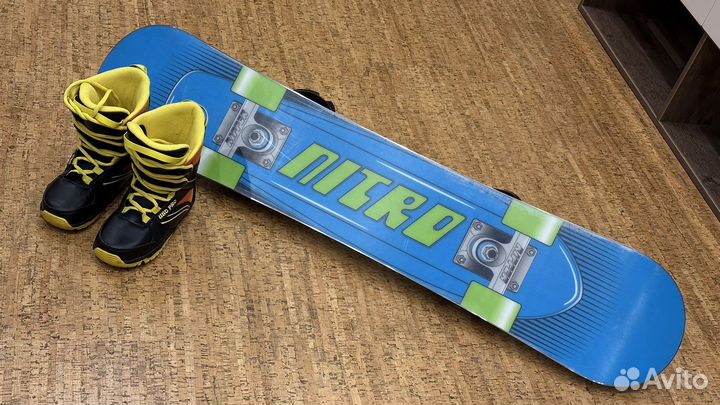Сноуборд, крепление, ботинки детские