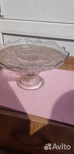 Ваза старинная для фруктов на ножке СССР