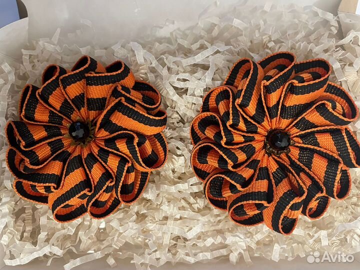 Резиночки для волос из георгиевской ленты