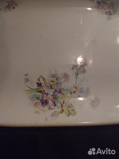 Блюдо большое антикварное villeroy & boch