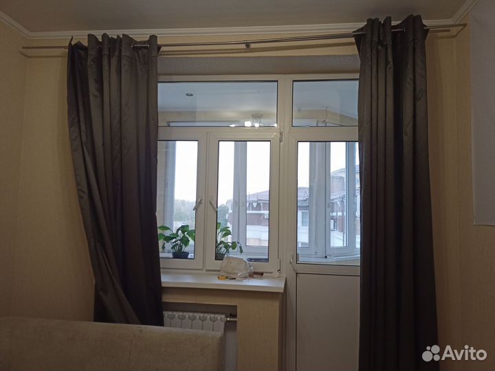 Шторы с карнизом и тюлью