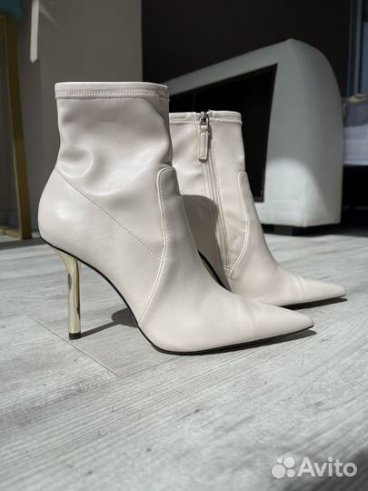 Ботильоны белые zara 37