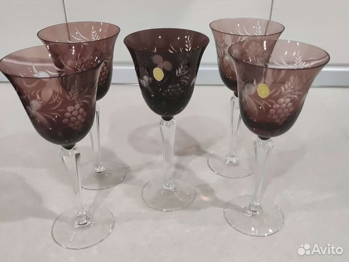 Хрустальные фужеры, Германия, винтаж